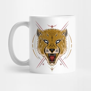 cheetah face illustration Mug